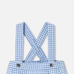 Jacadi Bloomers, Overalls And Sets|Baby boy bloomer in gingham Blue/White
