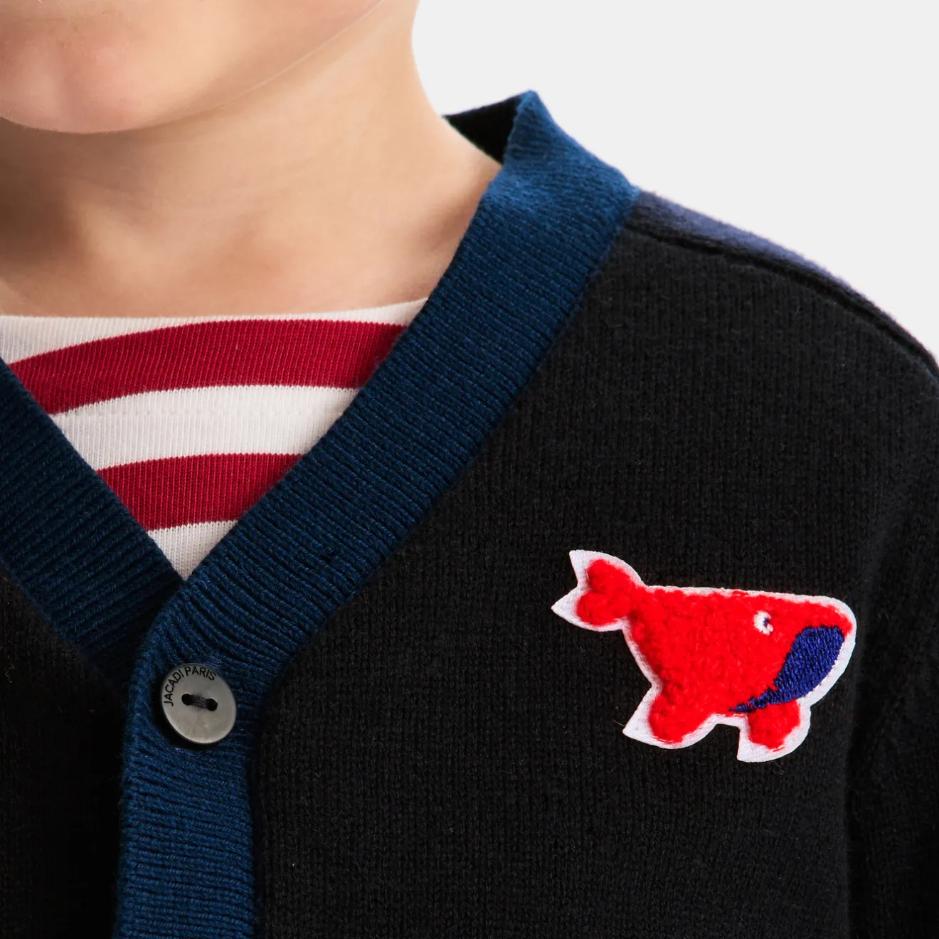 Jacadi Sweaters, Sweatshirts And Cardigans|Baby boy cardigan Navy/Red