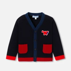 Jacadi Sweaters, Sweatshirts And Cardigans|Baby boy cardigan Navy/Red