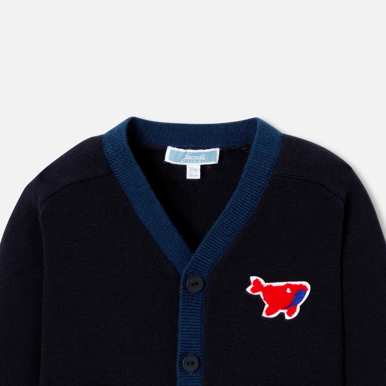 Jacadi Sweaters, Sweatshirts And Cardigans|Baby boy cardigan Navy/Red