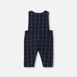 Jacadi Bloomers, Overalls And Sets|Baby boy checked overalls Navy/White
