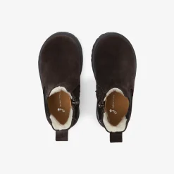Jacadi Ankle Boots|Baby boy Chelsea boots with fur Brown