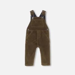 Jacadi Bloomers, Overalls And Onesies|Baby boy corduroy overalls Bronze