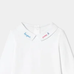 Jacadi Bodysuits|Baby boy cotton bodysuit Jacadi White