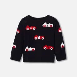 Jacadi Sweaters, Sweatshirts And Cardigans|Baby boy cotton sweater Navy/Red