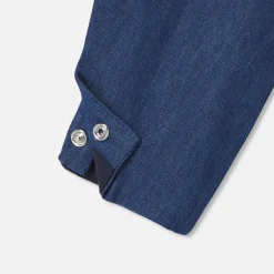 Jacadi Bloomers, Overalls And Sets|Baby boy denim overalls Dark Denim