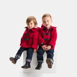 Jacadi Coats And Outerwear|Toddler Coats & Puffer Jackets|Baby boy duffle coat Dark Red