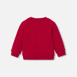 Jacadi Sweaters, Sweatshirts And Cardigans|Baby boy fleece sweatshirt Dark Red