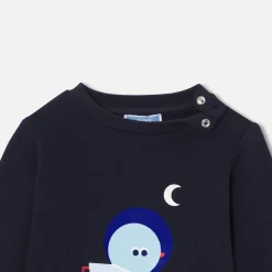 Jacadi Sweaters, Sweatshirts And Cardigans|Baby boy fleece sweatshirt Jacadi Navy