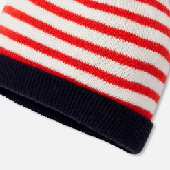 Jacadi Other Accessories|Beanies Scarves And Gloves|Baby boy hat with pompon White/Red