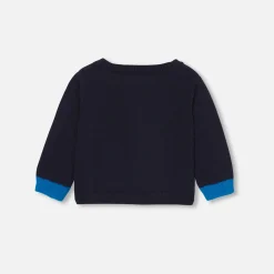 Jacadi Jumpers, Sweatshirts And Cardigans|Baby boy jersey cardigan Navy/Multicolour