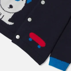 Jacadi Jumpers, Sweatshirts And Cardigans|Baby boy jersey cardigan Navy/Multicolour