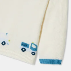 Jacadi Jumpers, Sweatshirts And Cardigans|Baby boy jersey jumper Soft White/Multicolour