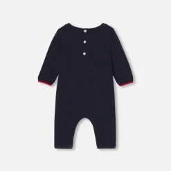 Jacadi Bloomers, Overalls And Sets|Baby boy knitted jumpsuit Navy/Multicolour