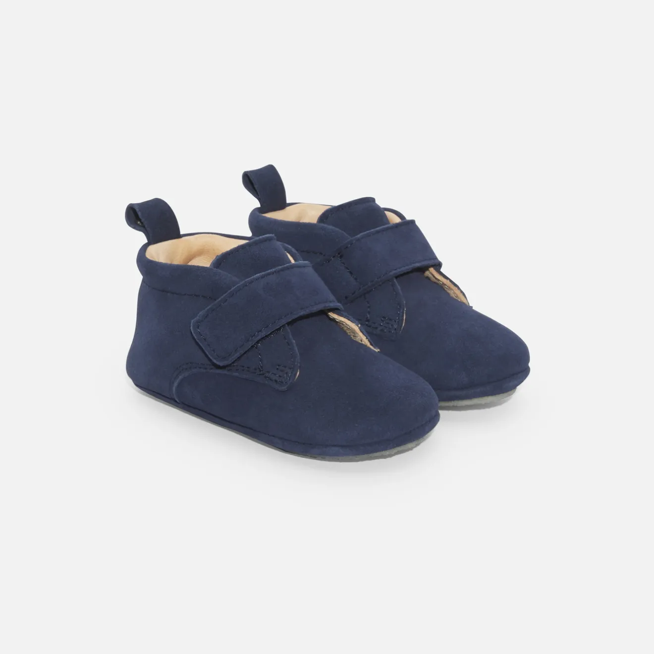 Jacadi Slippers|Soft Leather Slippers|Baby boy leather slippers Blue