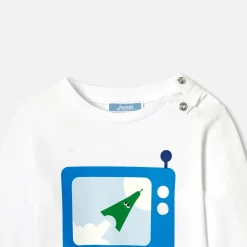 Jacadi Polos And T-Shirts|Baby boy long sleeve T-shirt Jacadi White