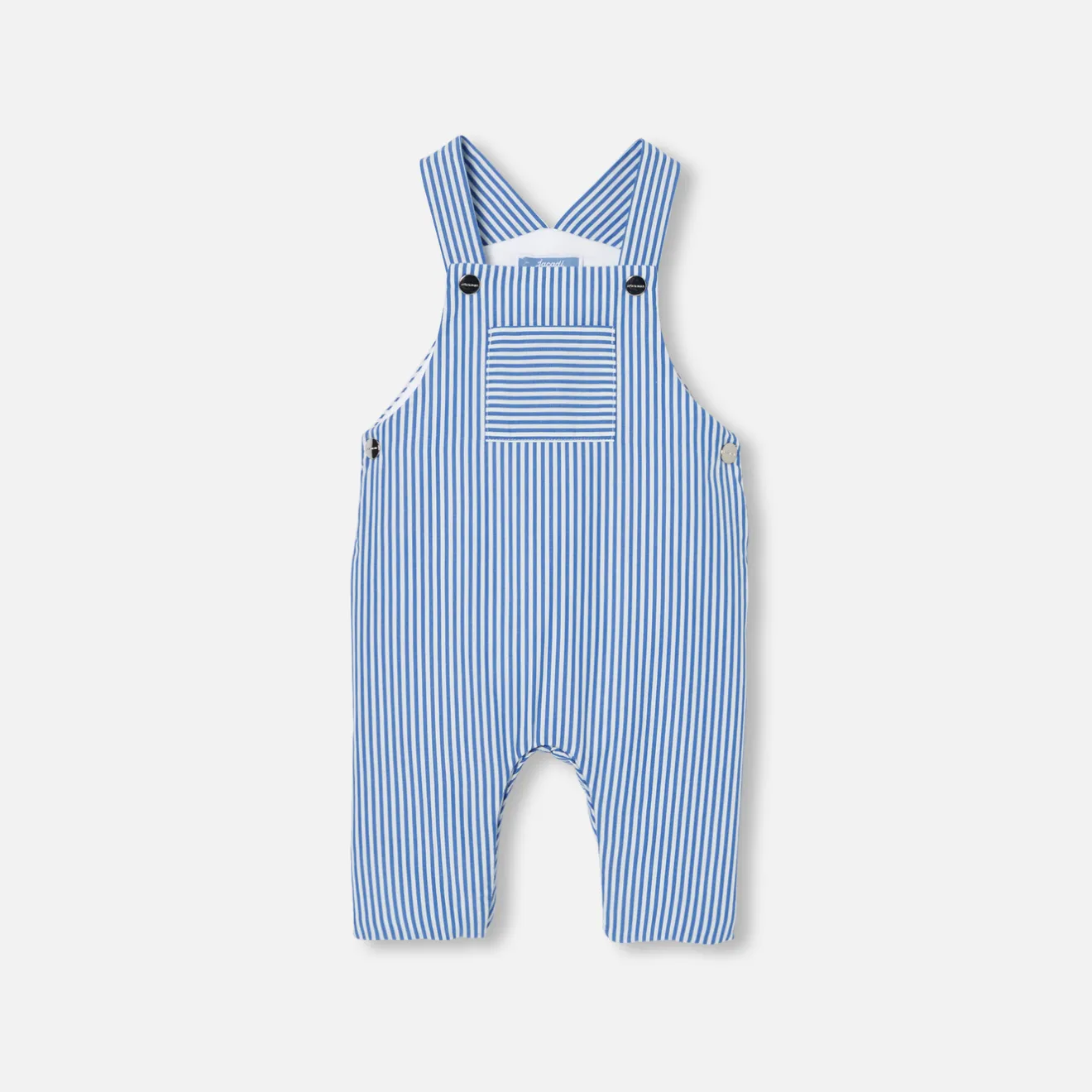 Jacadi Bloomers, Overalls And Sets|Baby boy overalls in poplin White/Blue