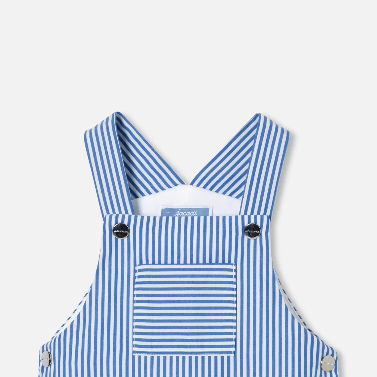 Jacadi Bloomers, Overalls And Sets|Baby boy overalls in poplin White/Blue