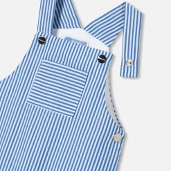 Jacadi Bloomers, Overalls And Sets|Baby boy overalls in poplin White/Blue