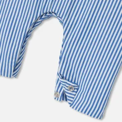 Jacadi Bloomers, Overalls And Sets|Baby boy overalls in poplin White/Blue