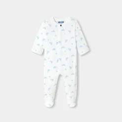 Jacadi Pajamas|Baby boy pajamas in interlock White/Multicolour