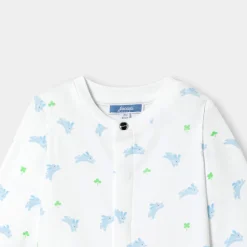 Jacadi Pajamas|Baby boy pajamas in interlock White/Multicolour