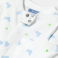 Jacadi Pajamas|Baby boy pajamas in interlock White/Multicolour