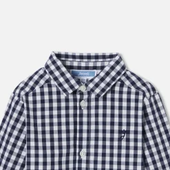 Jacadi Shirts|Baby boy plaid shirt White/Navy