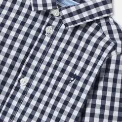 Jacadi Shirts|Baby boy plaid shirt White/Navy