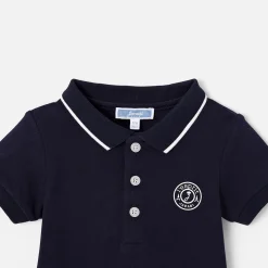 Jacadi Bodysuits|Baby boy polo bodysuit Midnight blue