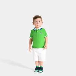 Jacadi Polos And T-Shirts|Baby boy polo shirt in cotton piqué Grass green
