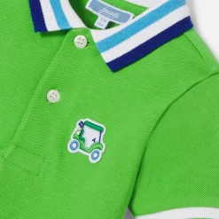 Jacadi Polos And T-Shirts|Baby boy polo shirt in cotton piqué Grass green