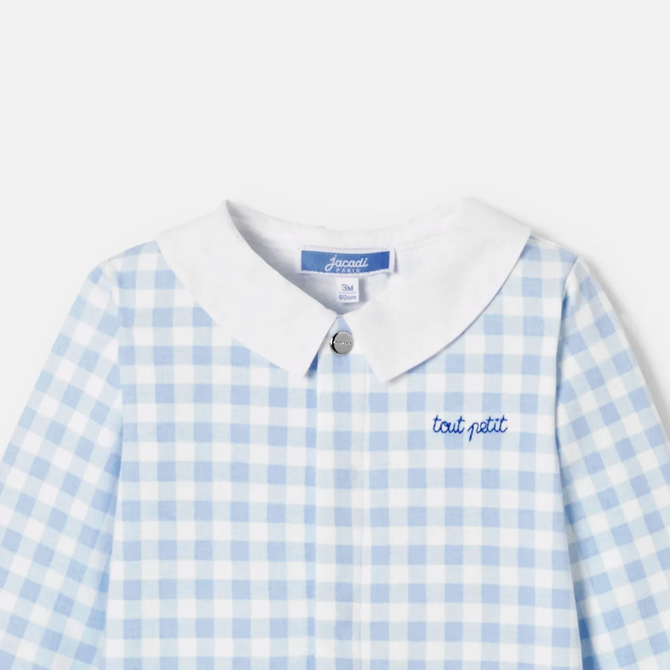 Jacadi Pajamas|Baby boy pyjamas in interlock White/Blue