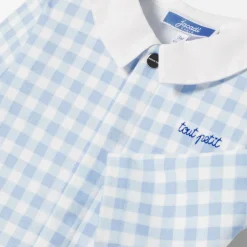 Jacadi Pajamas|Baby boy pyjamas in interlock White/Blue