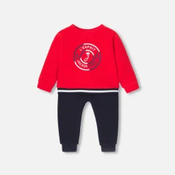 Jacadi Bloomers, Overalls And Onesies|Baby boy set Red/Navy