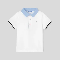 Jacadi Polos And T-Shirts|Baby boy short-sleeve polo shirt Jacadi White