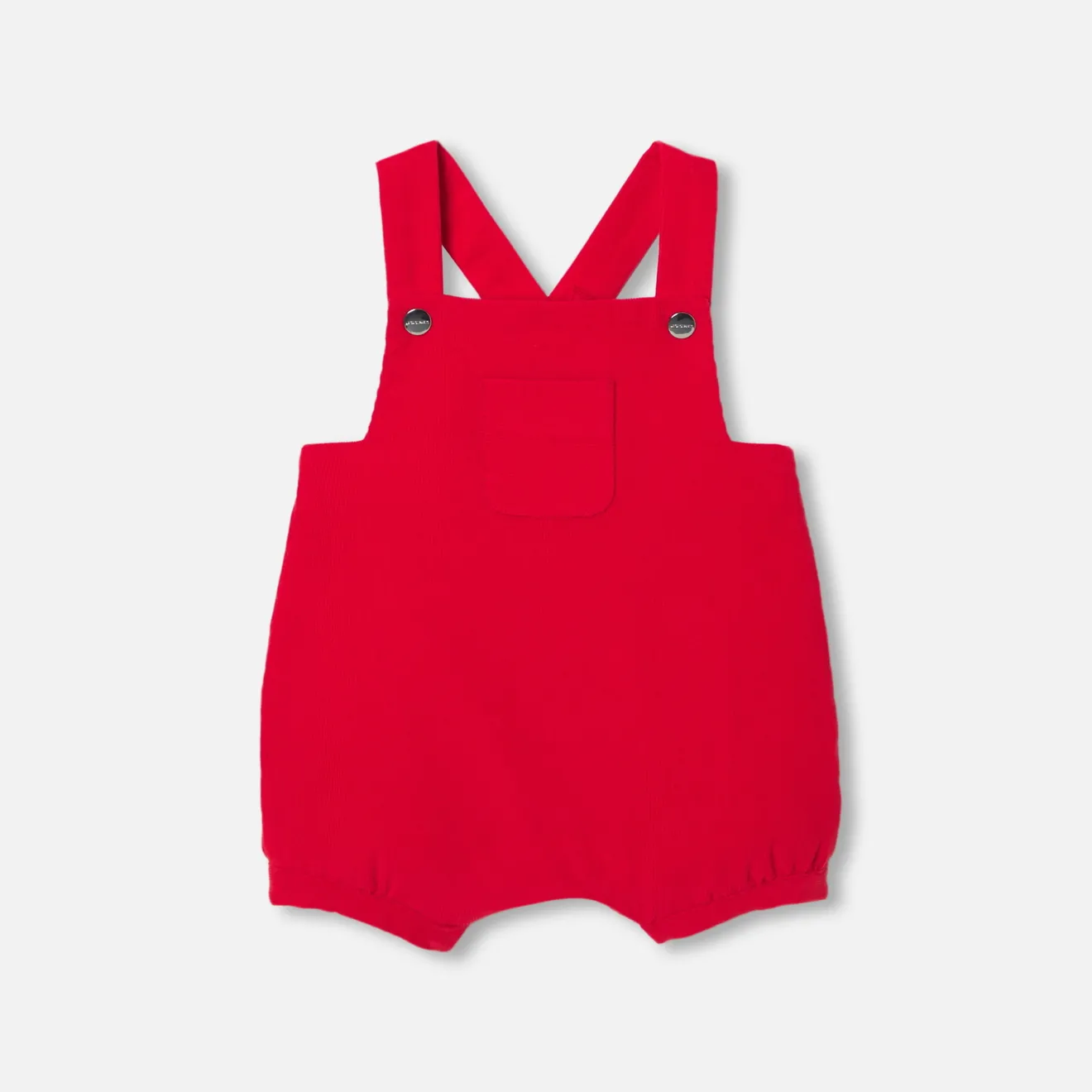 Jacadi Bloomers, Overalls And Sets|Baby boy short velvet overalls Tomato red