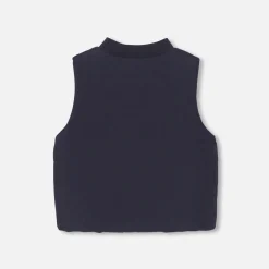 Jacadi Coats And Outerwear|Toddler Coats & Puffer Jackets|Baby boy sleeveless jacket Navy/Multicolour