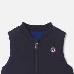 Jacadi Coats And Outerwear|Toddler Coats & Puffer Jackets|Baby boy sleeveless jacket Navy/Multicolour