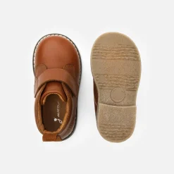 Jacadi Ankle Boots|Baby boy smooth leather booties Nude