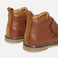 Jacadi Ankle Boots|Baby boy smooth leather booties Nude