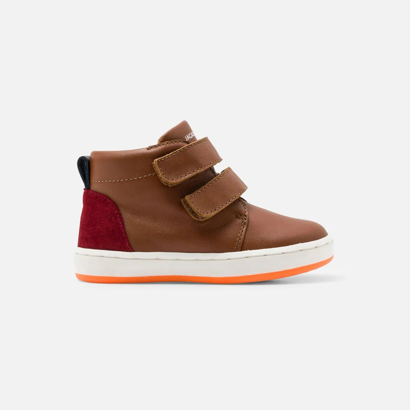 Jacadi Sneakers|Baby boy smooth leather sneakers Brown
