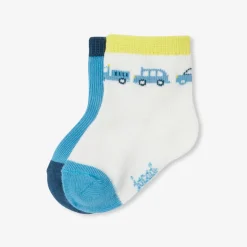 Jacadi Socks And Booties|Accessories|Baby boy socks duo White/Blue