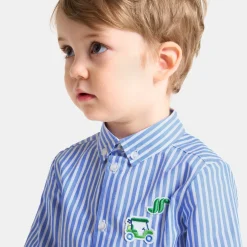 Jacadi Shirts|Baby boy striped shirt White/Blue