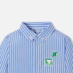 Jacadi Shirts|Baby boy striped shirt White/Blue