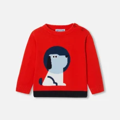 Jacadi Sweaters, Sweatshirts And Cardigans|Baby boy sweater Bright red