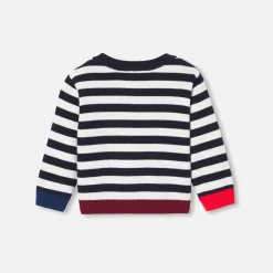 Jacadi Sweaters, Sweatshirts And Cardigans|Baby boy sweater Navy/White