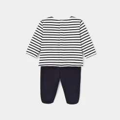 Jacadi Bloomers, Overalls And Sets|Baby boy trousers set Navy/White