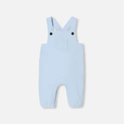 Jacadi Bloomers, Overalls And Sets|Baby boy velour overalls Pale blue