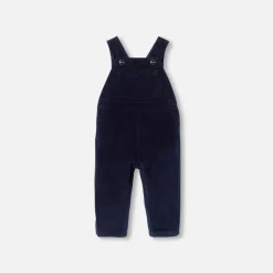 Jacadi Bloomers, Overalls And Onesies|Baby boy velour overalls Jacadi Navy